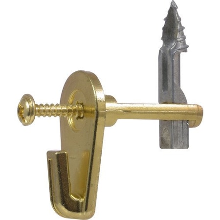 Hillman HILLMAN MegaHook Brass-Plated Gold Heavy Duty Picture Hook 100 lb 1 pk 122410